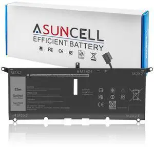 DXGH8 52Wh 7.6V Battery for Dell XPS 13 9370 9380 2019 Inspiron 13 7390 7391 2-in-1 5390 5391 7490 Latitude 3301 E3301 Vostro 5390 5391 Series 0H754V H754V G8VCF G8VCF6C HK6N5 P113G001 P82G P82G001