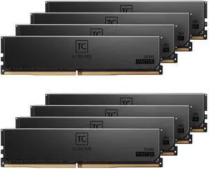 TEAMGROUP T-Create Master Overclocking DDR5 R-DIMM 192GB Kit (8 x 24GB) 6000MHz (PC5-48000) CL32 Hynix M-DIE Workstation Memory Module Ram Black - CTCMD5192G6000HC32AOC01