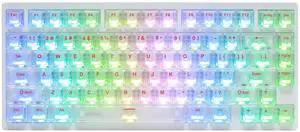 IROK MG75MAX 81 Keys Wired Magnetic Switch Keyboard, 256KHZ Single Key Scan Rate, PCB Nano-Coating Waterproof, Hall Effect, 8KHZ/ARGB/CNC Aluminum Gaming Keyboard(White)