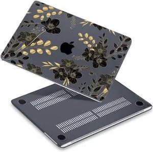 Yebiseven for MacBook Air 15 M4/M3/M2 Case 2025 2024 2023 A3241/A3114/A2941, Hard Shell Laptop Case with Keyboard Cover & Screen Film & OTG Adapter & Webcam Cover, Elegant Floral