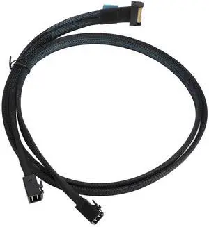 MCIO 8i to 2*SFF-8643 Cable, MCIO x8 74Pin to Mini SAS HD SFF-8643 Cord, Compliant with SCSI (SAS), PCIE 5.0, 32GT / s Data Transfer Speed, for Server Data Center (31.5in)