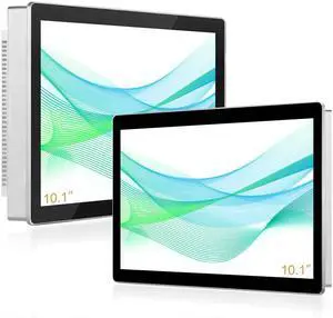 Senisway 10.1 inch Aluminum Flat Embedded Industrial Touch Screen Monitor,HDMI/VGA/DVI Interface, Capacitive Touch Screen Monitor,10 Points Touch,IP65 Waterproof 1280 x 800 @ 60Hz