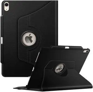 Fintie Rotating Case for iPad Air 13-inch (M3) 2025, (M2) 2024-360 Degree Swiveling Protective Stand Cover with Pencil Holder, Auto Wake/Sleep, Black