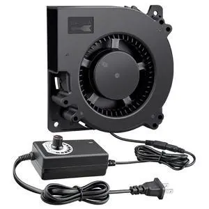 WDERAIR 120mm Centrifugal Blower Fan Big Airflow 12V with AC 110v 220v Variable Speed Controller for Inflatable Replacement,DIY Receiver Modem Cooling Ventilation Exhaust Projects