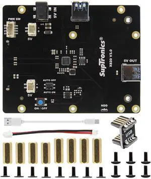 Geekworm X820 V3.0 2.5 SATA HDD/SSD Storage Expansion Board, USB 3.0 Mobile Hard Disk Module for Raspberry Pi 3 B+/3B&2.5 Inch SATA HDD/SSD