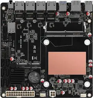 NAS Motherboard N100 with 6 Bay SATA3.0, Mini ITX Mainboard with 4 Port i226 2.5GbE LAN, Soft Router Board DDR5 with Dual M.2 NVMe, PCle3.0 x4