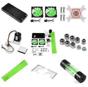 Water Cooling Kit for PC - 240mm Heat Sink CPU Water Block LED Fan Computer Cooling Kit Water Chiller Water Cooling Systems
