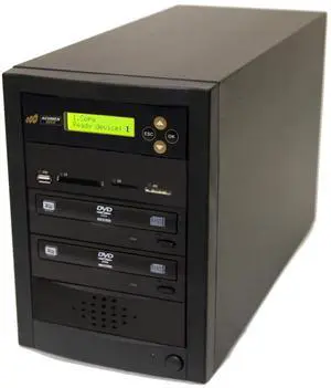 Acumen Disc 1 to 1 Multimedia Backup Duplicator - CF SD MS USB Flash Media Memory Card to DVD CD & Multiple Discs Copier Machine Unit (Standalone Audio Video Copy Tower, Duplication Device)