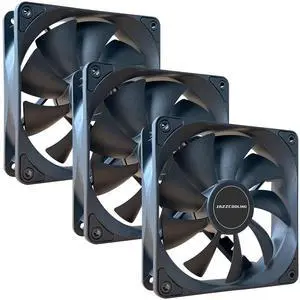 120mm Case Fan 3 Pack pc FansDM-120 High Performance PC Case Fans, 120mm Fan with Rifle Bering - Low Noise PC Cooling Fans with 12v 3pin and molex 4pin PSU Plug Computer Fans for PC Case