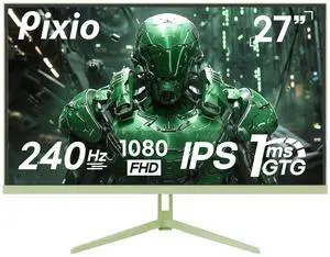 Pixio PX279 Wave Mint Green 27 inch 240Hz Refresh Rate FHD 1080p Resolution Fast IPS Panel 1ms GTG Resonse Time Gaming Monitor with Adaptive Sync