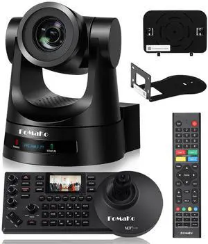 FoMaKo PTZ Camera 30X Optical Zoom HDMI PTZ Bundle with PTZ Controller PoE Keyboard,Contains 2 Items(FMK30SDI+KC608)