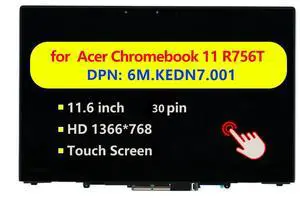 Replacement for Acer Chromebook R756T 30PinTouch Laptop Touchscreen Display LCD Touch Screen Module Digitizer Assembly with Bezel 6M.KEDN7.001