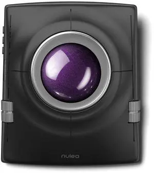 Nulea M512 Wireless Trackball Mouse, Ergonomic 55mm Trackball, Adjustable DPI for Precise Control, Left or Right Hand Compatible, Rechargeable, Multi-Device Bluetooth & 2.4GHz for PC, Laptop(Purple)