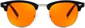 FEISEDY Gaming Glasses for Woman Men Amber Lenses Computer Blue Light Glasses Sleep Glasses B2631