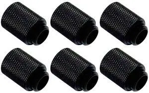 Dracaena.io 6 Pack G1/4" 20mm Height Male to Female Extender Fittings, Brass Compression Fittings with O Rings for PC Liquid Cooling Loop, Water Cooling Tube Connectors, Black