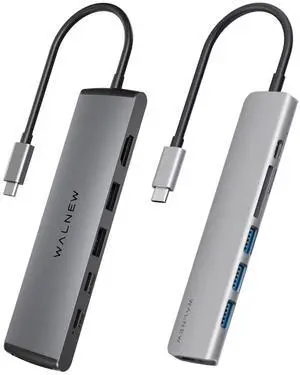 1pc 4-in-1 USB C to Ethernet Adapter & 1pc 7 in 1 USB-C Hub