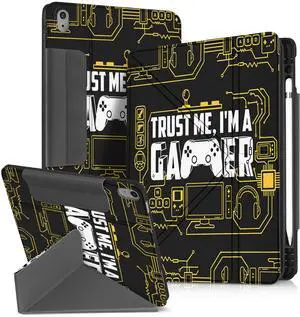 Miss Adola for iPad A16 Case/10th Generation Case - 10.9 Inch 2022 Tablet Cover with Pen Holder for Women Boys Girls Men Cute Cartoon Cool Funny Funda for iPad 11th 11 Inch 2025, Gamer