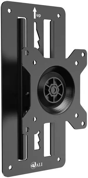 WALI Single Monitor Wall Mount, Height Adjustable for 17-32 inch Computer Monitor Bracket, up to 17.6 Lbs, Fits 1 Screen with Max Mounting Holes 100x100mm (1732LM), Black