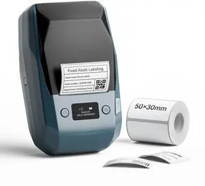 NIIMBOT M2 Label Maker with Tape 2Inch Thermal Transfer Support Color Ribbon Printing Bluetooth Sticker Printer for Office Small Business School Home Cable Storage, Compatible with Phones & PC