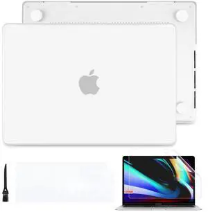 Batianda for M3 New MacBook Pro 14 inch Case M2 M1 Pro/Max Chip A2779/A2442 Model 2023 2021 Release, Frosted Rubberized Hard Shell Case with Keyboard Cover Screen Protector, Translucent