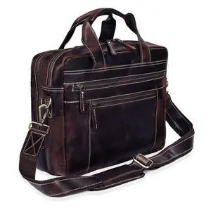Leather Messenger Bag For Men, Vintage Handmade Laptop Briefcase and Shoulder Bag for Men WOMEN