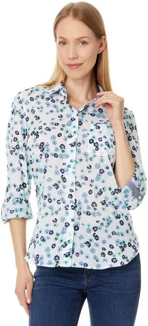 Tommy Hilfiger Carnation Roll Tab Bright White Multi XS (US 0-2)