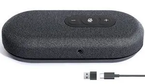 USB Speakerphone, Conference Computer Speaker with Microphone for Virtual Meetings, 360° Voice Pickup, Echo CancellationNoise Reduction, Plug and Play, Compatible with Zoom, Teams, Skype and More