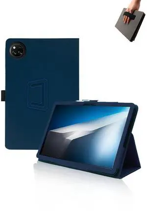 Case for DOOGEE Tab A9 Pro+ & DOOGEE Tab A9+ Tablet 11 inch Android 15 Tablets,UYRUREL Leather Slim Folding Stand Cover with Hand Strap Magnet for Men Women Full Protection,Blue.