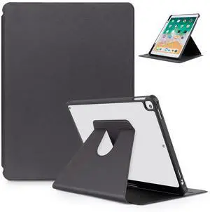 Lalumix Case for iPad 9Th Generation Case,Fit for iPad 7Th/8Th Generation 10.2 Case,for iPad Air 3Rd Generation Case,for iPad Pro 10.5 Case, Pencil Holder 360 Degree Rotating,Auto Wake/Sleep, Black