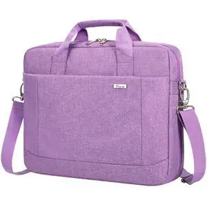 Voova Laptop Bag Case 15 15.6 16 Inch, Computer Sleeve Messenger Bag with Shoulder Strap Expandable Waterproof Business Briefcase for Men Women to Work Travel School, Fit 14-16 Inch Laptop, Lavender