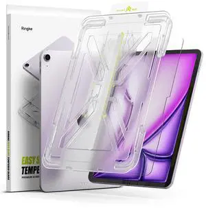 Ringke Easy Slide Tempered Glass [Zero Chances of Failure] Compatible with iPad Air 11 Inch Screen Protector (M3 2025 & M2 2024) Case Friendly Shatterproof Premium 9H Hardness
