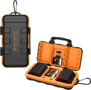 K&F Concept 36 Slots SD Micro SD Memory Card Case + Camera Battery SD Card Holder for SD Cards Camera Batteries TF CardsCF Cards or XQDs, Water-Resistant and Anti-Shock Case