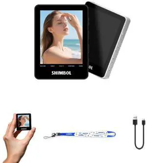 Shimbol Vlog Selfie Monitor Screen CP5 Mini 2,Back Camera Monitor for iPhone with 2.4 inch Real-Time Phone Screen Mirroring,30m Range,4H Run Time,Wireless Shutter Control (Grey)
