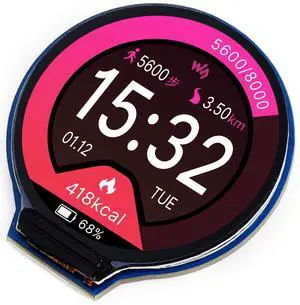 1.28inch Round LCD IPS Module 240x240 Resolution 65K RGB Colors SPI Interface for Arduino/Raspberry Pi/Jetson Nano/STM32