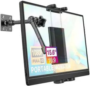 Wukanleng Single Monitor Desktop/Wall Mount Stand - Fits 4.7-15.6'' Monitor, Tablets, Surface Pro - Full Motion Adjustable with Metal Ball Head