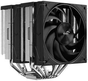 SAMA A60E Premium Dual Tower CPU Air Cooler  Dual 120mm Guide Ring Fans | 6 Heat Pipes, 265W TDP | Intel LGA 115X/1200/1700/1851 & AMD AM4/AM5 | High Performance with Brushed Metal Top Cover