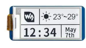 waveshare 2.13inch E-Paper E-Ink Display Module for Raspberry Pi Pico 250×122 Pixels Black/White Partial Refresh Support with SPI Interface