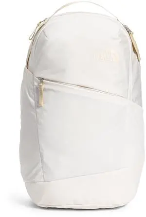 THE NORTH FACE Women's Isabella 3.0 Backpack | Everyday Travel Bag with 16" Laptop Sleeve, Water-Repellent Finish, Women-Specific Fit, Gardenia White Dark Heather/Gravel-NPF, One Size