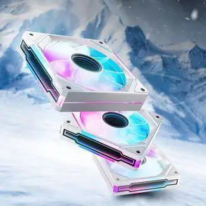 AsiaHorse AMICI-5GT RGB PC Fans, Infinity Mirror ARGB Fans HDB Bearing Fan Speeds Up to 1800 RPM with 24 LED Lights, Reverse Blade Fan Compatible Motherboard Aura SYNC (Not Wireless Connection)