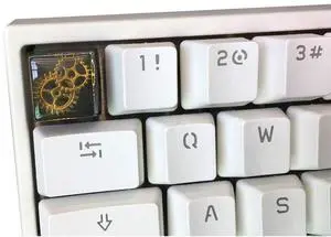 Resin Handmade Unique Keycap for Custom Cherry MX Gaming Mechanical Keyboard, Novel ESC Key, Industrial Gears