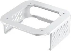 NewHail Under Desk Mount for 2024 Mac mini M4/M4 Pro, Under Desk Stand and Wall Mount with Heat Dissipation Design, Compatible with Mac mini M4/M4 Pro, Silver