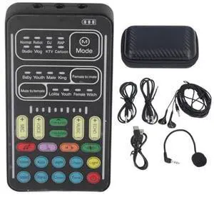 Voice Changer Handheld with 8 Sound Effects, Plug and Play High Compatibility, Compact Size for PC Mobile
