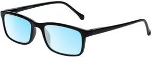 Medspex M Readers 105 Color Therapy Reading Glasses +0.50 Black/Baby Blue Unisex Fluorescent Light Sensitivity Chromotherapy Chakra Healing