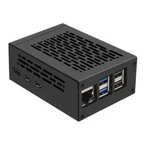Geekworm PCIe Bottom Metal Case P580 for X1005/X1002 & Raspberry Pi 5 & Active Cooler
