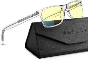 ANYLUV Blue Light Glasses Men Woman, Blue Light Blocking Glasses for Computer Gaming, Eye Strain Relief Eye Protection