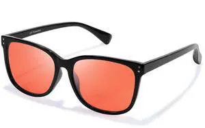 SODQW Gaming Blue Light Blocking Glasses for Men Women Reduce Eyestrain Orange Aviator Eyeglasses for Computer TV