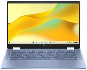 HP Chromebook x360 14 inch FHD IPS Touch 2-in-1 Laptop, Intel Processor N100, 4GB RAM, 64GB eMMC, Chrome OS, Sky Blue, 14b-cd0130wm