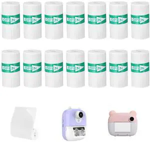 14Rolls Thermal Sticker Paper for Mini Printer Sticker Maker,53 X 28mm,Self-Adhesive Mini Thermal Printer Paper,White Portable Thermals Labels for Most Pocket Printers Pocket Printer Paper Refill