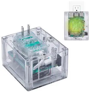 Vilros Raspberry Pi Plug 'n' Pi- -A Raspberry Pi Case and Power Supply All in one Solution (Pi 4, Clear Transparent)