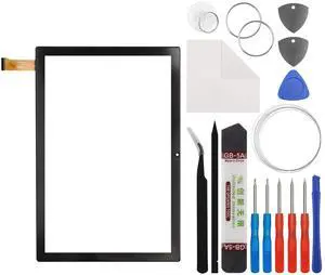 E-yiiviil Touch Screen Panel Digitizer Compatible with Pritom TronPad L10 10.1 inch with Tools (Without LCD Display)
